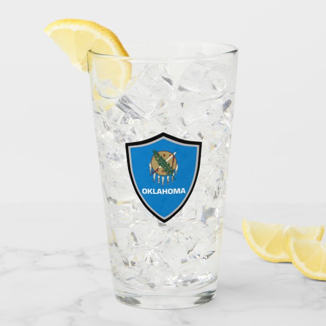 Oklahoma flag glass (Front Ice)