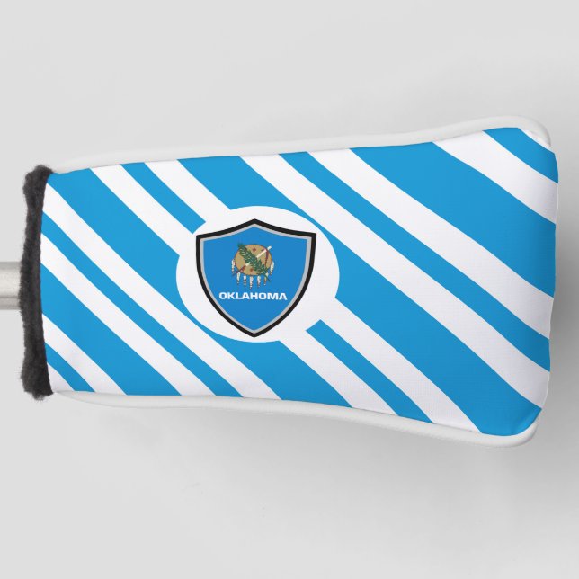 Oklahoma flag golf head cover (Front)