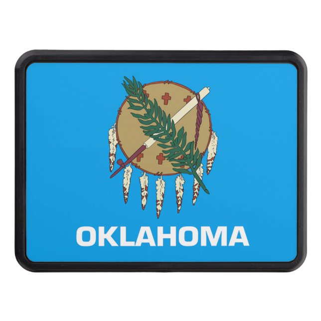 Oklahoma flag hitch cover (Front)