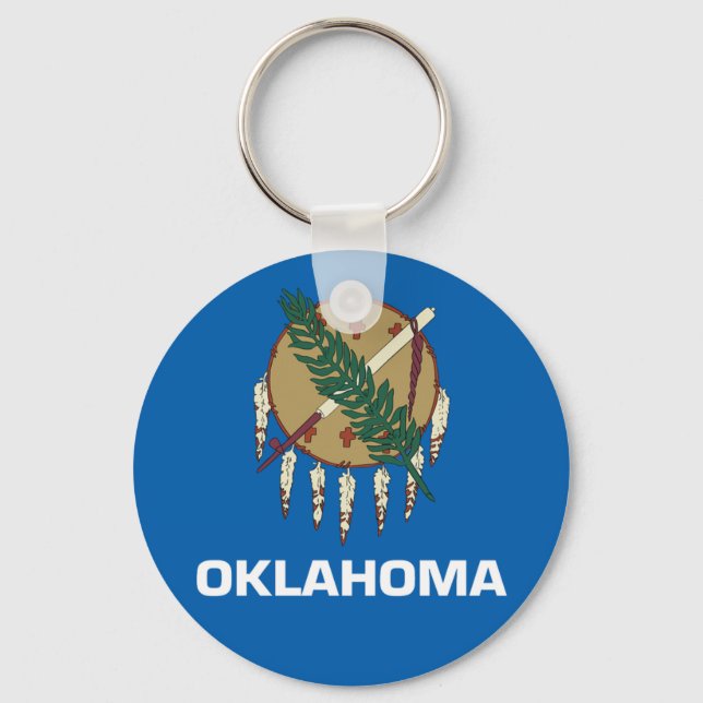 Oklahoma flag keychain (Front)