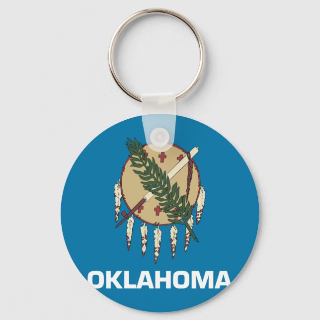Oklahoma Flag Keychain (Front)