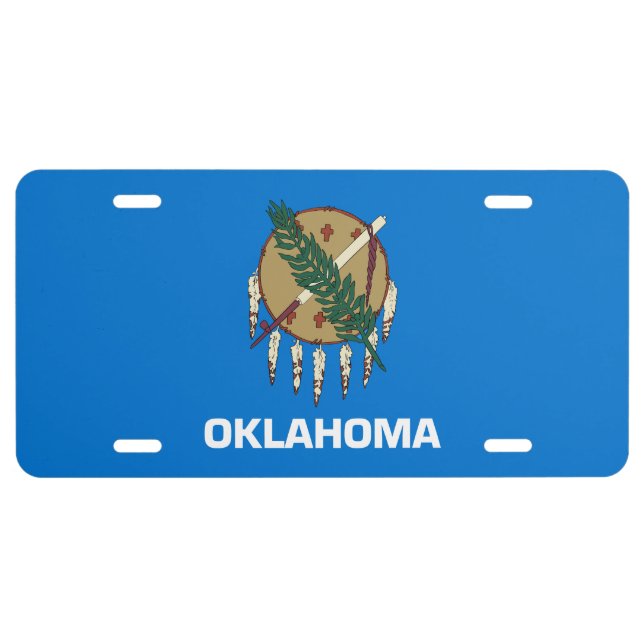 Oklahoma Flag License Plate (Front)