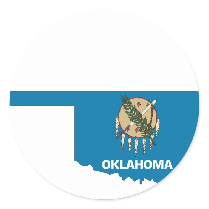 Oklahoma Flag Map Stickers