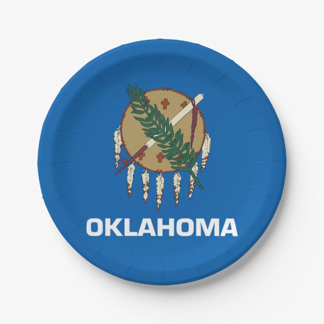 Oklahoma flag paper plates (Front)