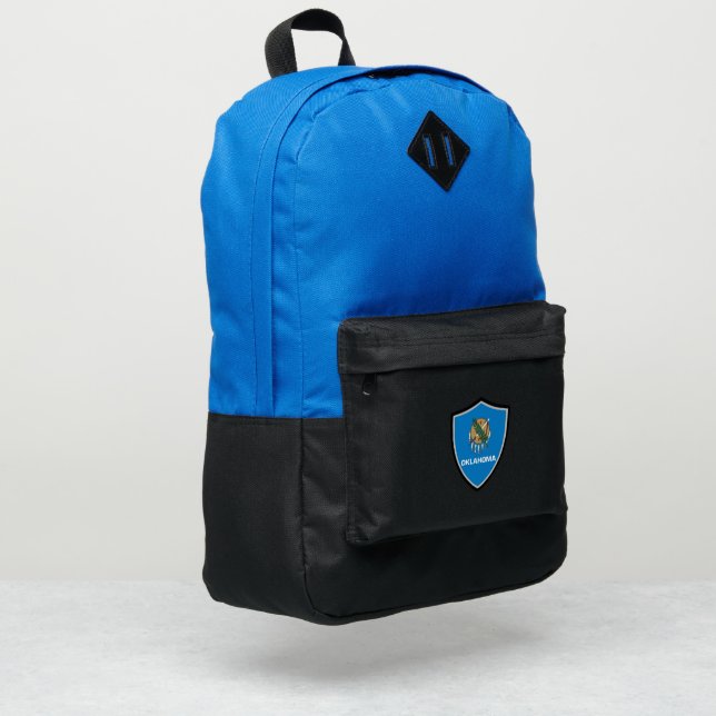 Oklahoma flag port authority® backpack (Left Corner)