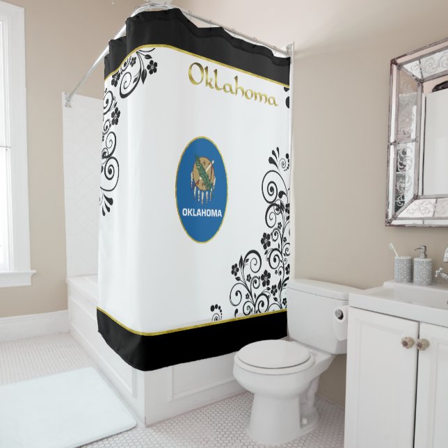Oklahoma flag shower curtain (In Situ)