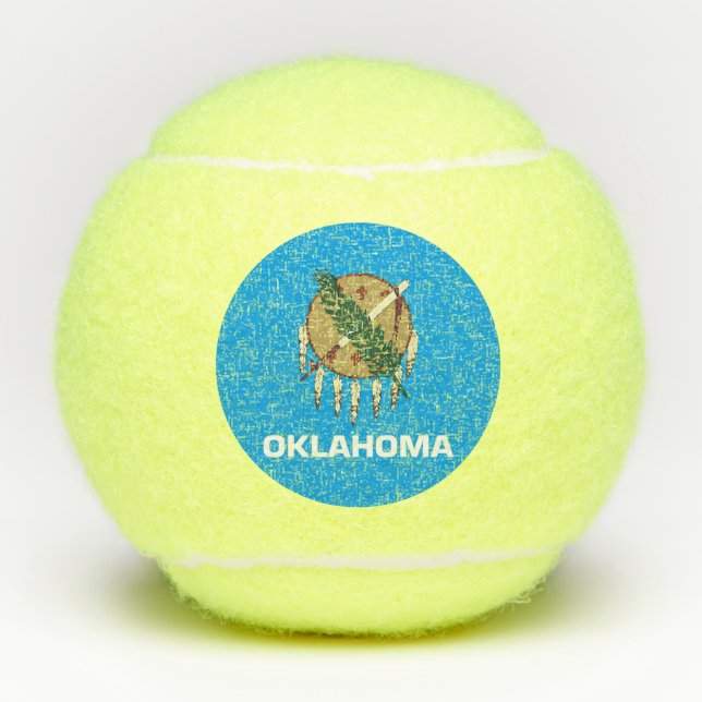 Oklahoma flag tennis balls (Front)