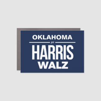 Oklahoma for Harris Walz Car Magnet