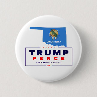 Oklahoma for Trump Pence 2020 Button