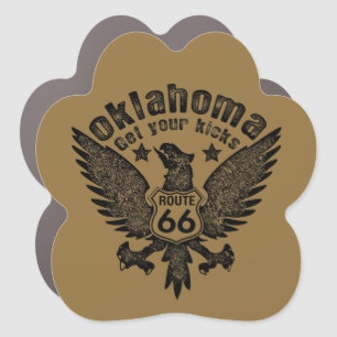 Oklahoma Get Your Kicks Car Magnet