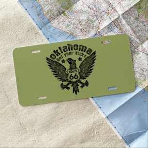 Oklahoma Get Your Kicks License Plate