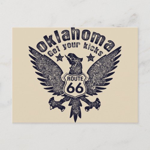 Oklahoma Get Your Kicks Route 66 Postcard