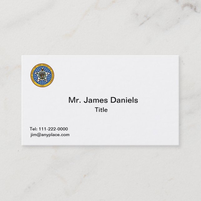 Oklahoma Great Seal Business Card (Front)