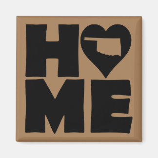 Oklahoma Home Heart State Fridge Magnet