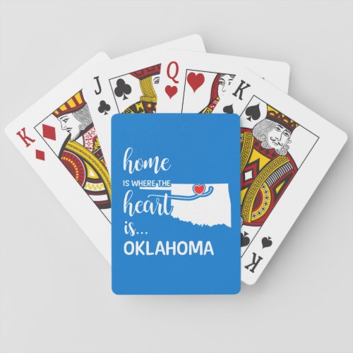 Oklahoma home is where the heart is poker cards