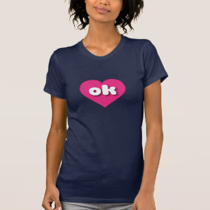 Oklahoma hot pink heart - I love ok T-Shirt