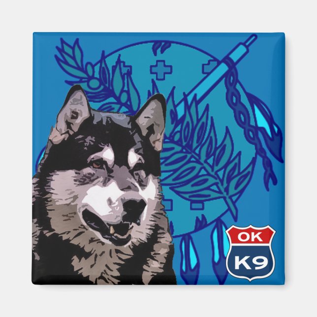 Oklahoma Husky Magnet (Front)