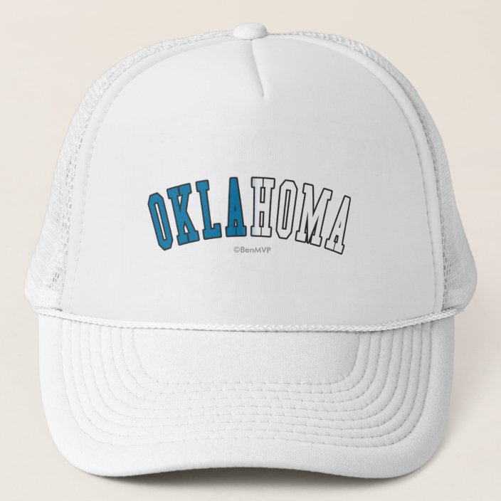 Oklahoma in State Flag Colors Hat