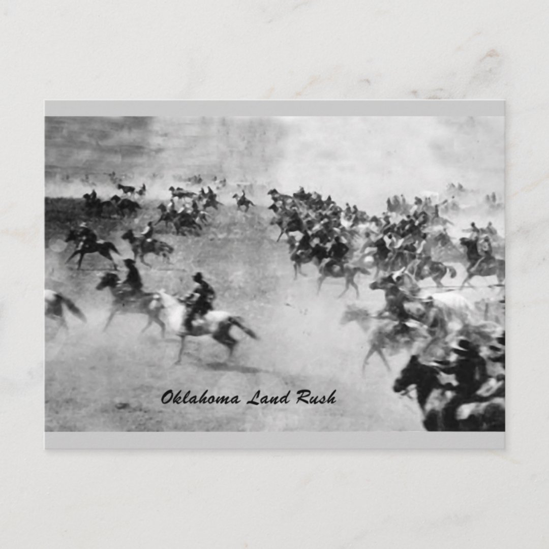 Oklahoma Land Rush Postcard Zazzle