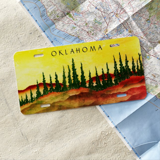 Oklahoma License Plate (In Situ)