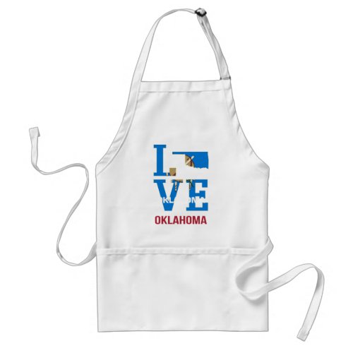 Oklahoma Love USA State Adult Apron