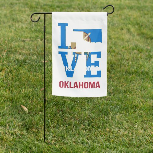 Oklahoma Love USA State Garden Flag