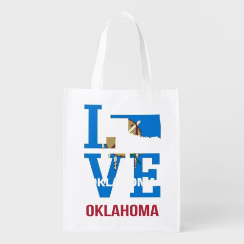 Oklahoma Love USA State Grocery Bag