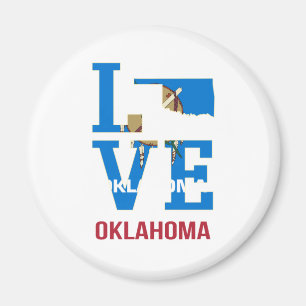 Oklahoma Love USA State Magnet