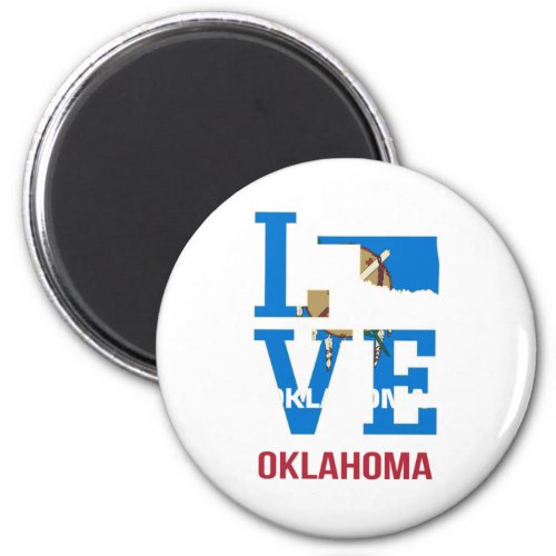 Oklahoma Love USA State Magnet