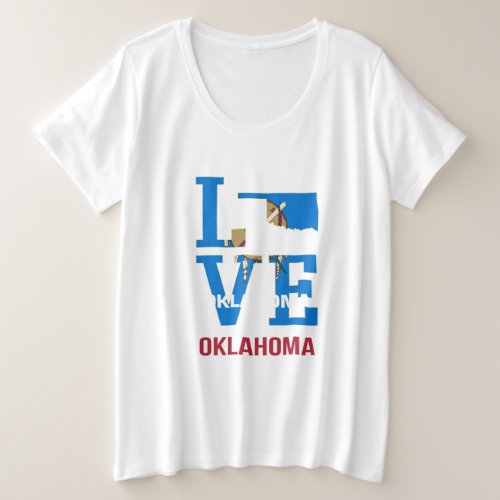 Oklahoma Love USA State Plus Size T_Shirt