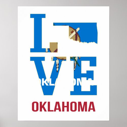 Oklahoma Love USA State Poster