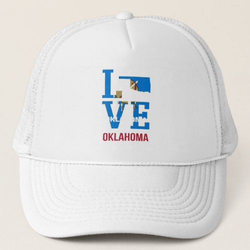Oklahoma Love USA State Trucker Hat