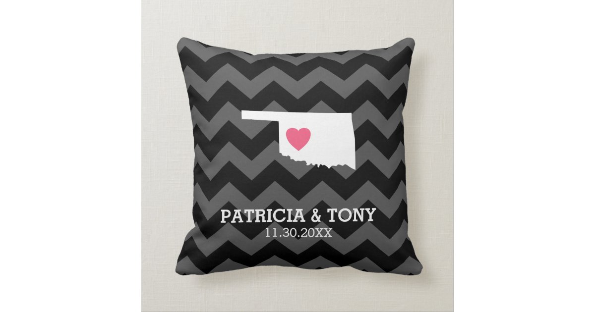 Oklahoma Pillow with Optional Heart