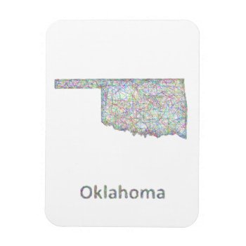 Oklahoma Map Magnet by ZYDDesign at Zazzle