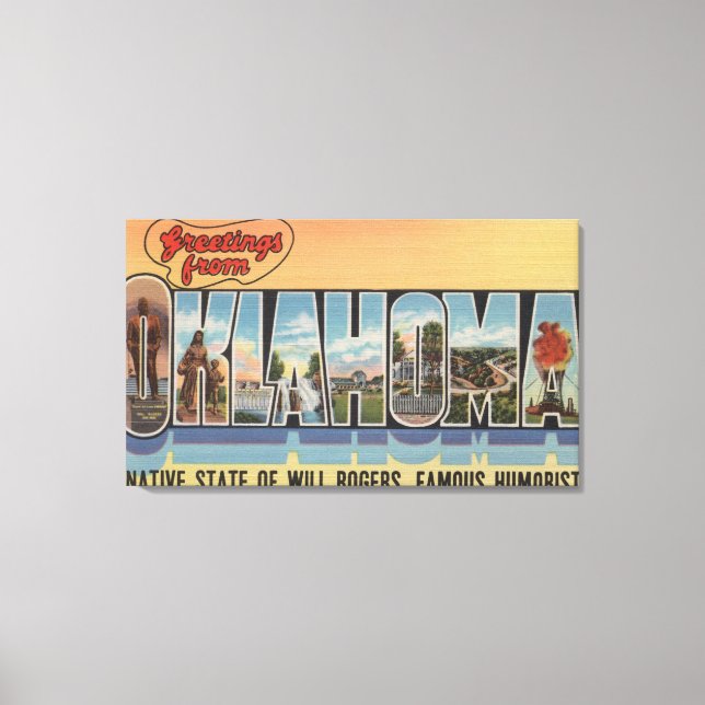 Oklahoma (Native State of Will Rodgers) Canvas Print (Front)