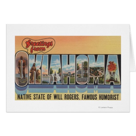 Oklahoma (Native State of Will Rodgers) Cards (Front Horizontal)