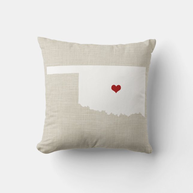 Oklahoma New Home State Throw Pillow 16" x 16" (Front)