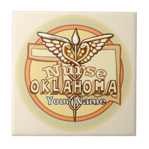 Oklahoma Nurse Caduceus Tile