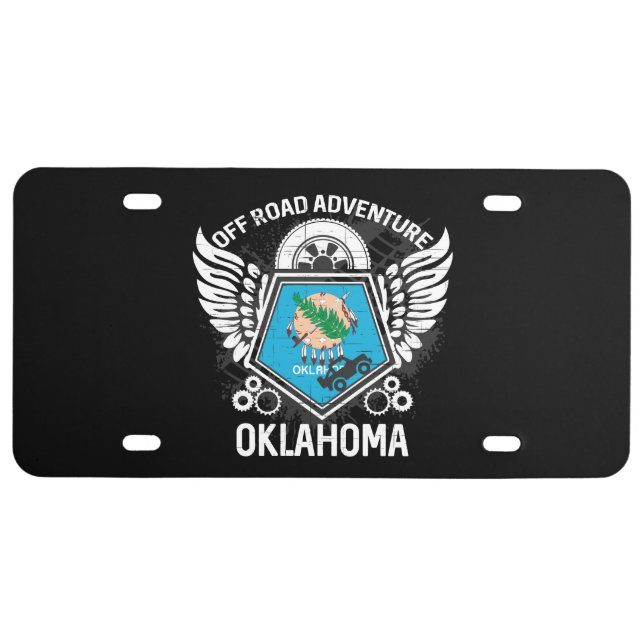 Oklahoma Off Road Adventure 4x4 Trails Mudding License Plate (Front)