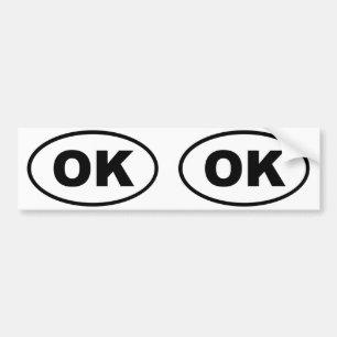 Oklahoma OK oval Bumper Sticker