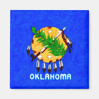 Oklahoma Painted Flag Products Magnet
