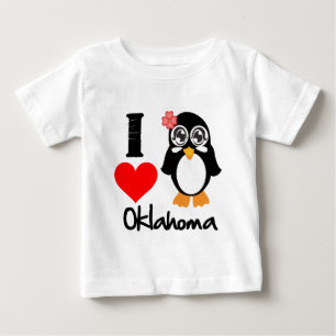 Oklahoma Penguin - I Love Oklahoma Baby T-Shirt