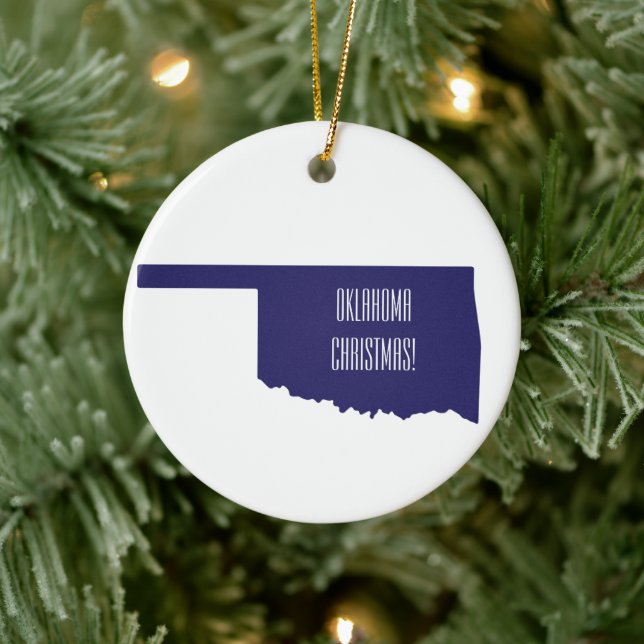 Oklahoma Personalized Name Ceramic Ornament (Tree)