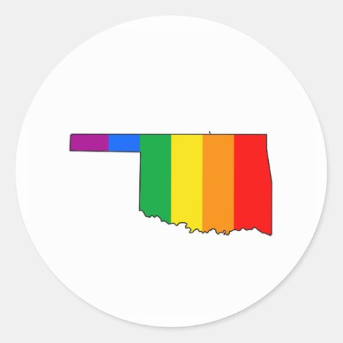 OKLAHOMA PRIDE CLASSIC ROUND STICKER