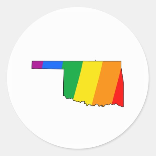 OKLAHOMA PRIDE CLASSIC ROUND STICKER