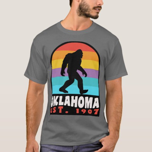 Oklahoma Retro Sunset Badge T_Shirt