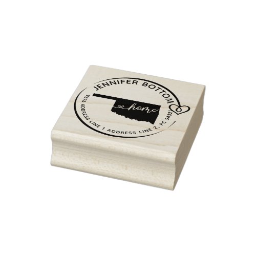 Oklahoma return address business rubber stamp