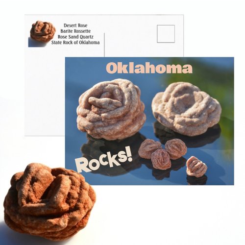Oklahoma Rocks Desert Rose State Rock Photographic Postcard