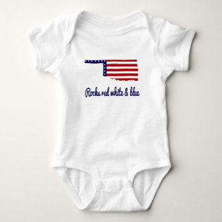 Oklahoma Rocks Red White & Blue Baby Bodysuit