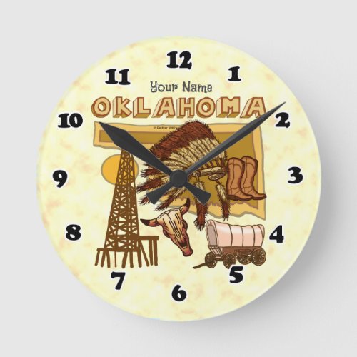 Oklahoma round clock